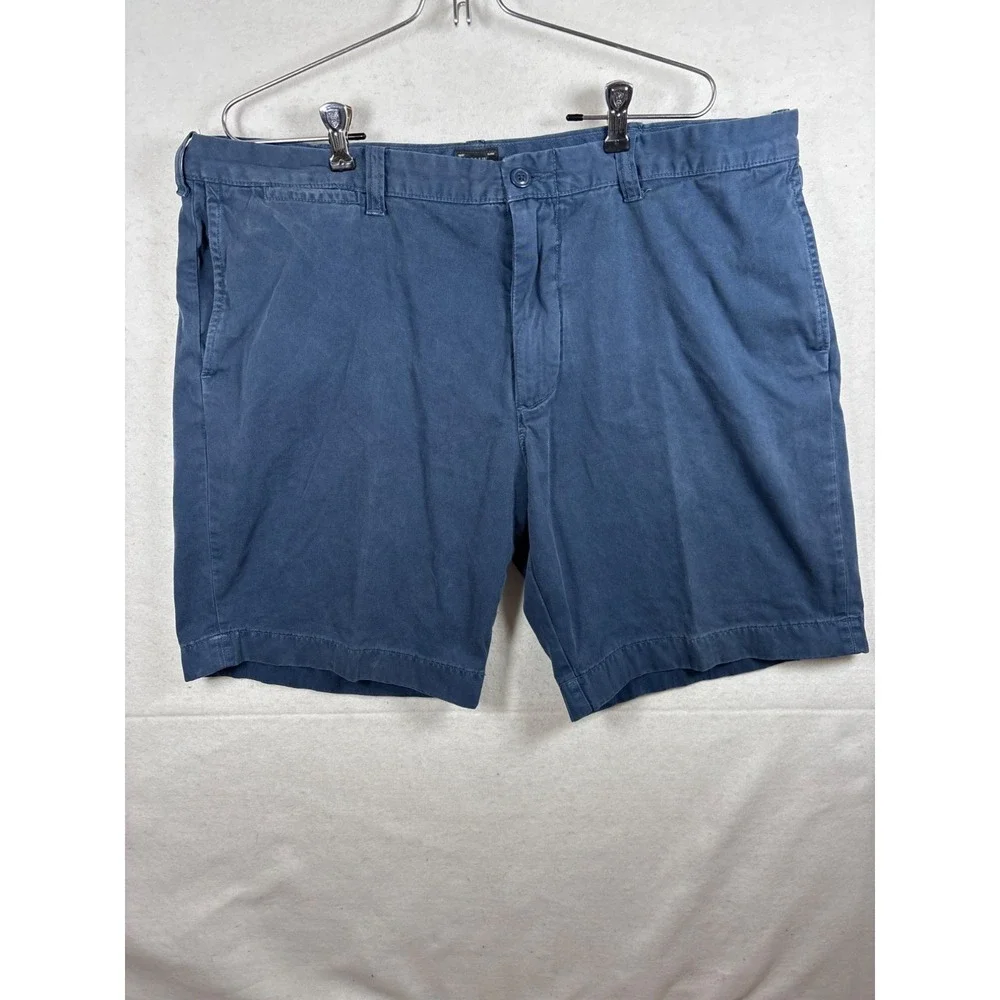J Crew Stanton Shorts Navy Blue Chino Flat Front Mens Size 36‎